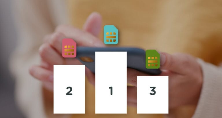 Rangliste med SIM-kort i forskellige farver