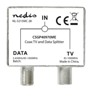 TV- og datasplitter til kabel-TV